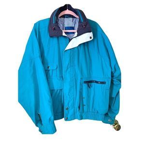 Town Craft Vintage Light Blue Hooded Women’s Jacket L